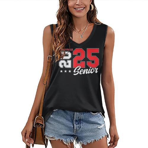 Basketball Senior Night Basketball Senior 2025 Graduation 79 Women's V-Neck Tank Top - Best Gift Smart