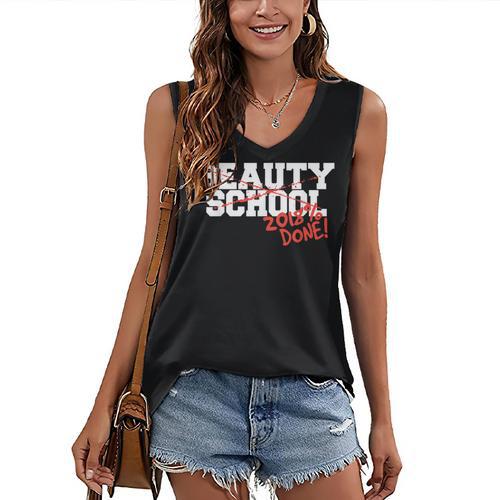 Beauty School Graduation Class Of 2018 Women's V-Neck Tank Top - Best Gift Smart