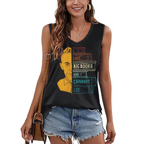 I Like Big Books And I Cannot Lie Apparel Women's V-Neck Tank Top - Bookorys