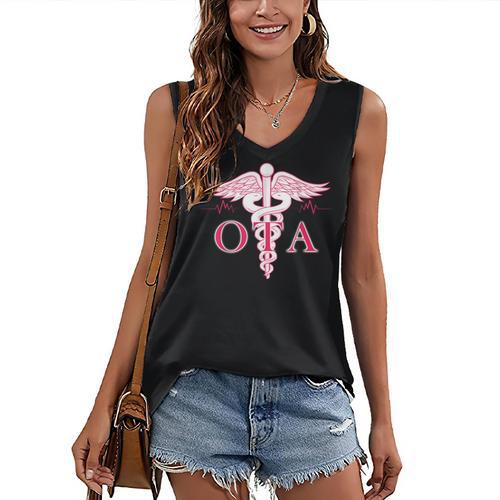 Caduceus Shirt Occupational Therapist Assistant Graduation Women's V-Neck Tank Top - Best Gift Smart