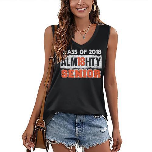 Class Of 2018 Alm18hty Senior 2018 Graduation T-Shirt Women's V-Neck Tank Top - Best Gift Smart