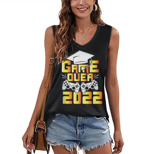 Class Of 2022 Graduation Gamer Video Console Graduate Class Women's V-Neck Tank Top - Best Gift Smart