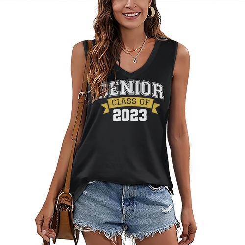 Class Of 2023 Senior 2023 Graduation Senior Boys Girls Women's V-Neck Tank Top - Best Gift Smart
