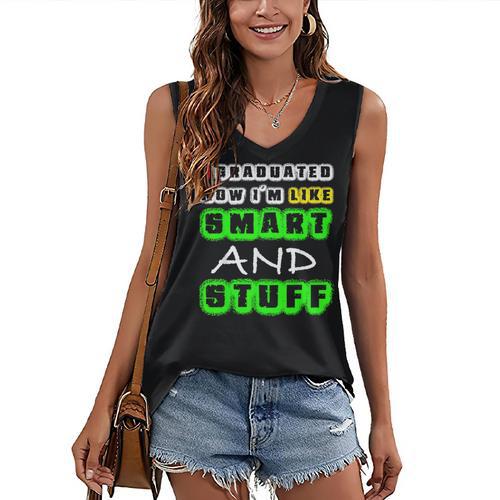 College High School Graduation Senior 2018 TShirt Women's V-Neck Tank Top - Best Gift Smart