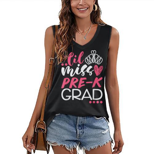 Cute Pre K Graduation Shirts Girls Tee Women's V-Neck Tank Top - Best Gift Smart
