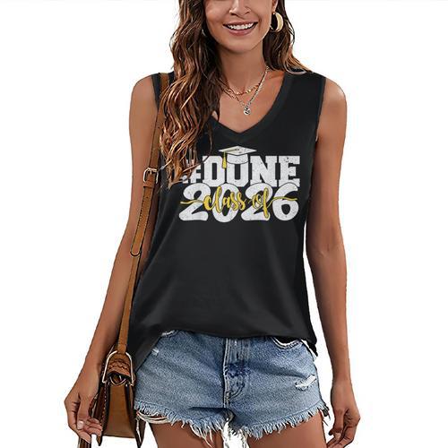Done Class Of 2026 Graduation 2026 Senior Graduate School Women's V-Neck Tank Top - Best Gift Smart