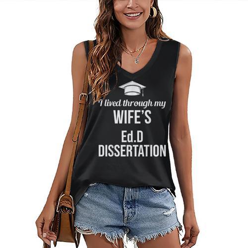 EDD Doctor Of Education EdD Wife Doctorate Graduation Women's V-Neck Tank Top - Best Gift Smart