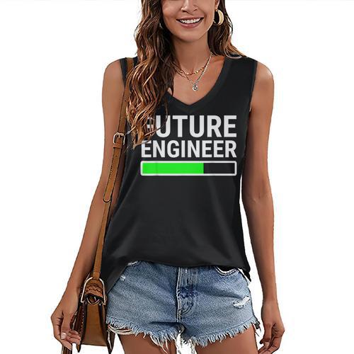 Future Engineer Loading Bar Cool Graduation Women's V-Neck Tank Top - Best Gift Smart