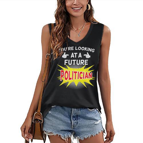 Future Politician Graduation For Kids And Graduates T-Shirt Women's V-Neck Tank Top - Best Gift Smart