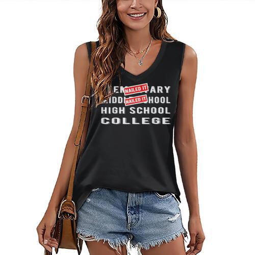 Goodbye 8th Grade Graduate Middle School Graduation Women's V-Neck Tank Top - Best Gift Smart