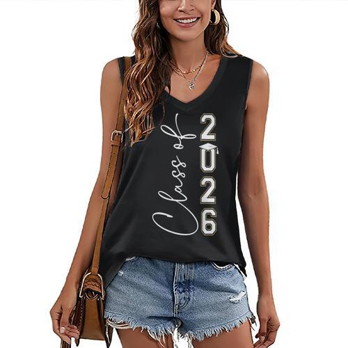 Graduation Class Of 2026 Women's V-Neck Tank Top - Best Gift Smart
