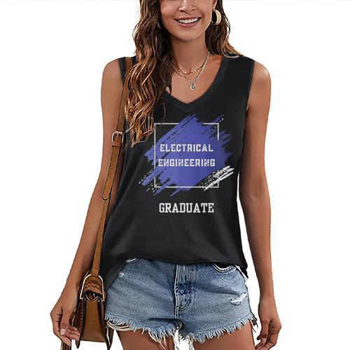 Graduation Graduated Electrical Engineering Degree Student Women's V-Neck Tank Top - Best Gift Smart