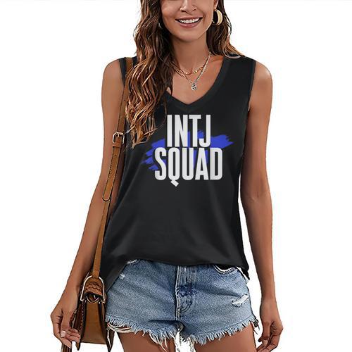 INTJ Personality Shy Introvert Overthinking Introverted Women's V-Neck Tank Top - Raresse