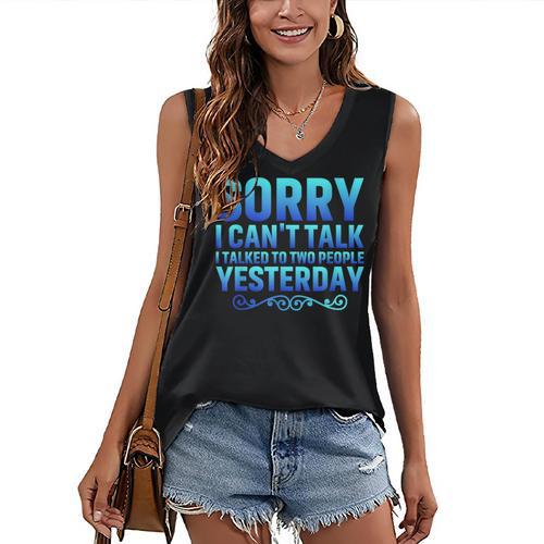 Introvert Antisocial Sarcasm Introverts Anti Social Women's V-Neck Tank Top - Raresse