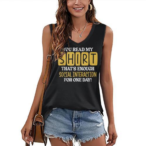 Introvert Quote Motivational For Men Women Kids Women's V-Neck Tank Top - Raresse