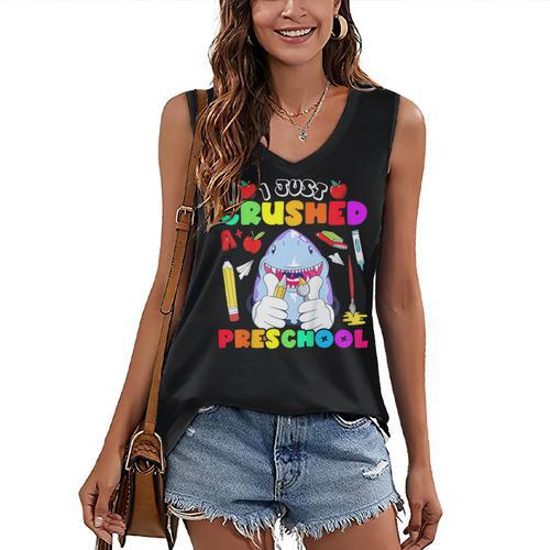 I Just Crushed Preschool Pre-K Preschoolers Graduation Women's V-Neck Tank Top - Best Gift Smart