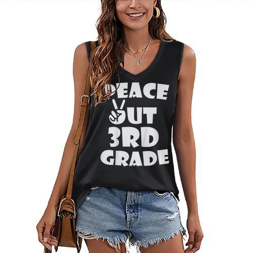 Kids Kids Peace Out 3Rd Grade For Graduation Women's V-Neck Tank Top - Best Gift Smart