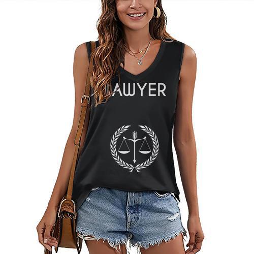 Lawyer Law Student Tee School Graduation T-Shirt Women's V-Neck Tank Top - Best Gift Smart