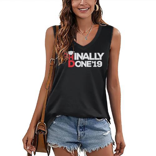 Phinally Done Graduation 2019 Phd Shirt Women's V-Neck Tank Top - Best Gift Smart