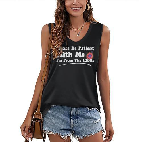 Please Be Patient I'm From The 1900s Vintage Toy Women's V-Neck Tank Top - Figerry