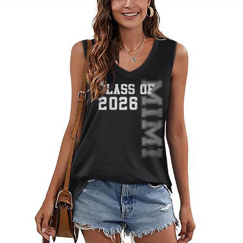 Proud Mimi Of A 2026 Graduate Grad Senior Graduation Women's V-Neck Tank Top - Best Gift Smart