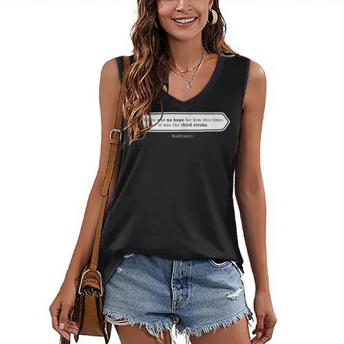 Must Read Book Quote Dubliners James Joyce Women's V-Neck Tank Top - Bookorys