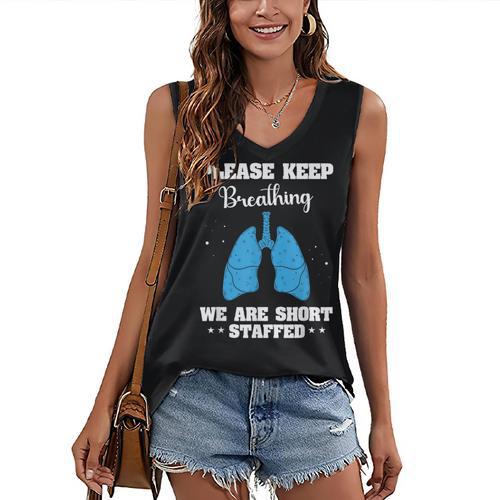 Respiratory Therapist Appreciation RT School Graduation Women's V-Neck Tank Top - Best Gift Smart