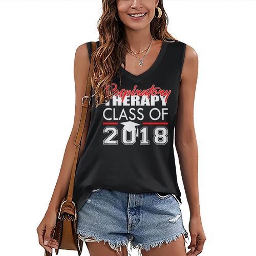Respiratory Therapy Class Of 2018 Graduation Shirt Women Men Women's V-Neck Tank Top - Best Gift Smart