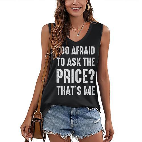 Sarcastic Budget Shopper Introvert Shopping Humor Women's V-Neck Tank Top - Raresse