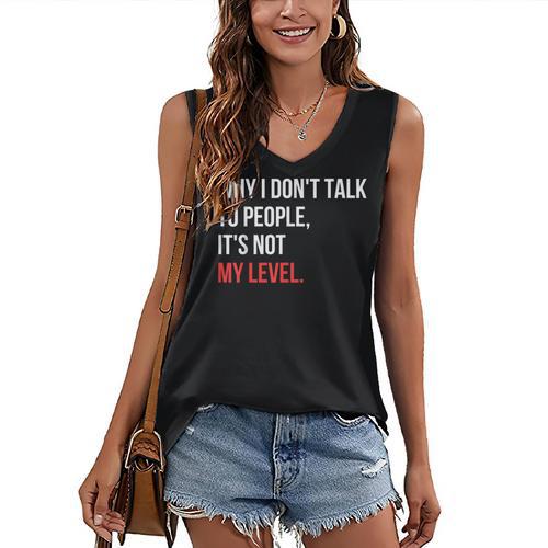 Sarcastic Introvert Attitude Quote Women's V-Neck Tank Top - Raresse