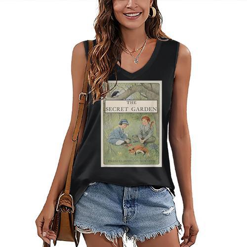The Secret Garden Book Women's V-Neck Tank Top - Bookorys