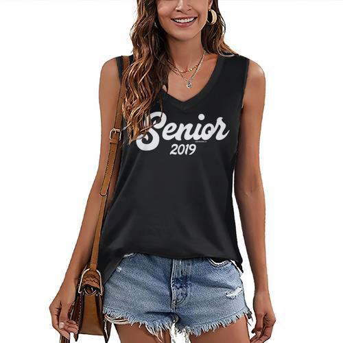 Senior 2019 Class Of 2019 Graduation Him Her Tee Women's V-Neck Tank Top - Best Gift Smart