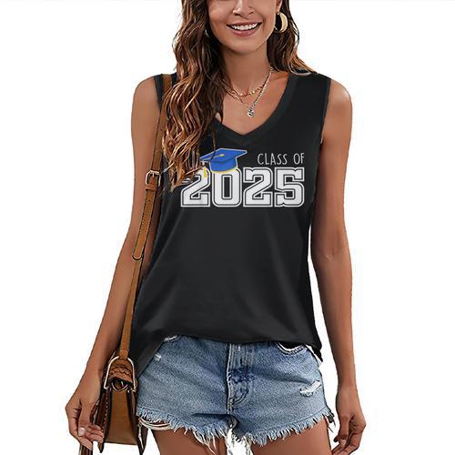 Senior 2025 Class Of 2025 Seniors Graduation 2025 Senior 25 Women's V-Neck Tank Top - Best Gift Smart