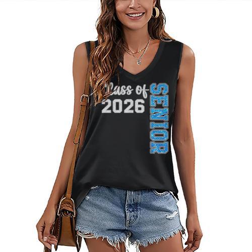 Senior Class Of 2026 Graduation 2026 Women's V-Neck Tank Top - Best Gift Smart