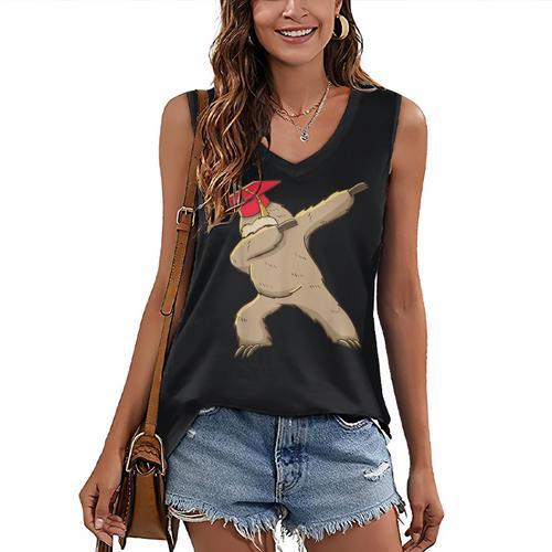 Sloth Dabbing Shirt Graduation Day Shirt See Ya Women's V-Neck Tank Top - Best Gift Smart