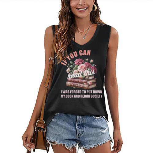 Spicy Book Lover Merch If You Can Read This Fairy Tales Now Women's V-Neck Tank Top - Bookorys