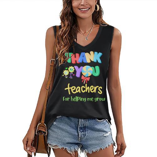 Thank You Teacher Appreciation Graduation Men Women Kids Women's V-Neck Tank Top - Best Gift Smart