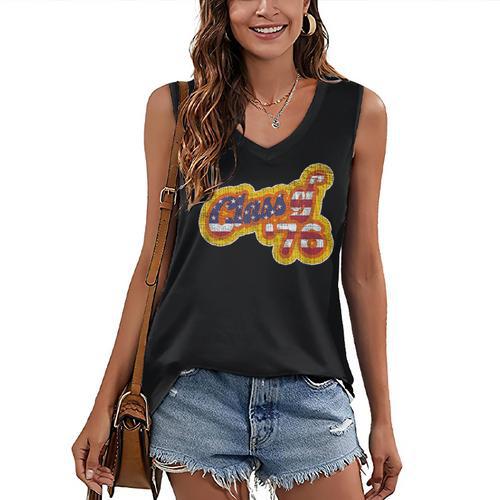 Vintage Class Of 1976 Bicentennial Graduation Year Women's V-Neck Tank Top - Best Gift Smart
