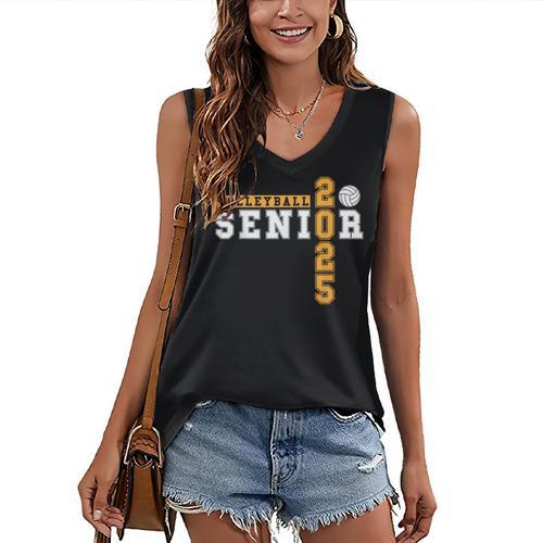 Volleyball Senior Night Volleyball Senior 2025 Graduation 8 Women's V-Neck Tank Top - Best Gift Smart