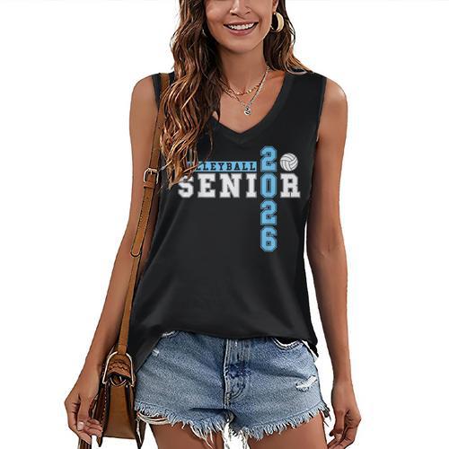 Volleyball Senior Night Volleyball Senior 2026 Graduation 39 Women's V-Neck Tank Top - Best Gift Smart