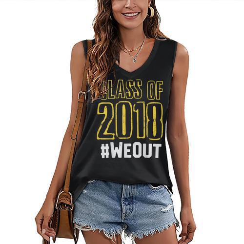 We Out WeOut Class Of 2018 Senior Graduation Women's V-Neck Tank Top - Best Gift Smart