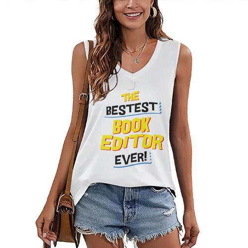 Best Book Editor Job Occupation Premium Tri-Blend Women's V-Neck Tank Top - Bookorys DE