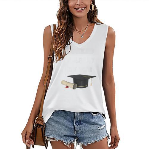Finance Accounting Graduation Shirt Worked My Assets Off Women's V-Neck Tank Top - Best Gift Smart