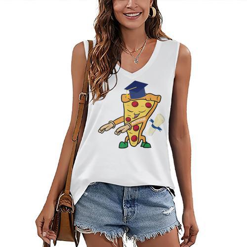 Flossing Pizza Dairy OIT For Dairy OIT Graduation Women's V-Neck Tank Top - Best Gift Smart