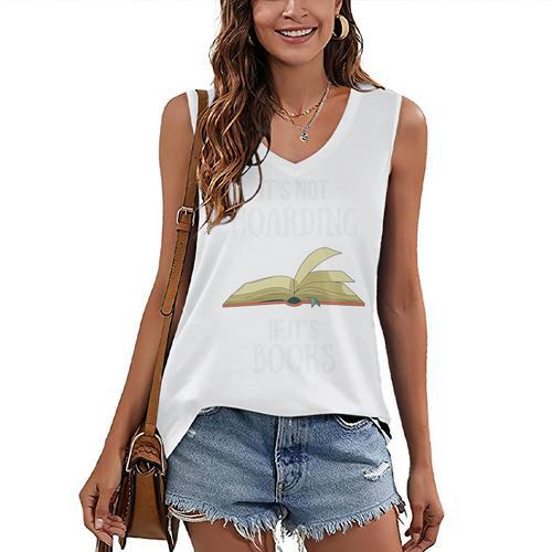It's Not Hoarding If It's Books Premium Tri-Blend Women's V-Neck Tank Top - Bookorys