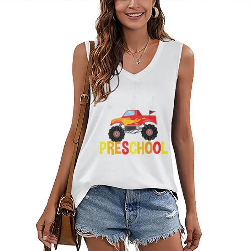 I Just Crushed Preschool Monster Graduation Pre-K Shirt Women's V-Neck Tank Top - Best Gift Smart