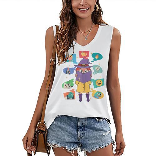Meme Magic Introvert Anti People Social Media Meme Lovers Women's V-Neck Tank Top - Raresse