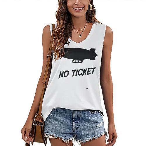 No Ticket Jones 80's Nostalgia Women's V-Neck Tank Top - Figerry