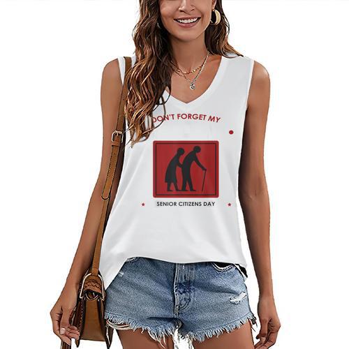 SENIOR CITIZENS DAY Don't Forget My DISCOUNT Graduation Day Women's V-Neck Tank Top - Best Gift Smart