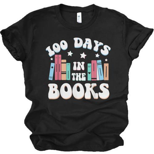 100 Days In The Books School Reading Celebration Unisex Jersey T-Shirt - Bookorys CA